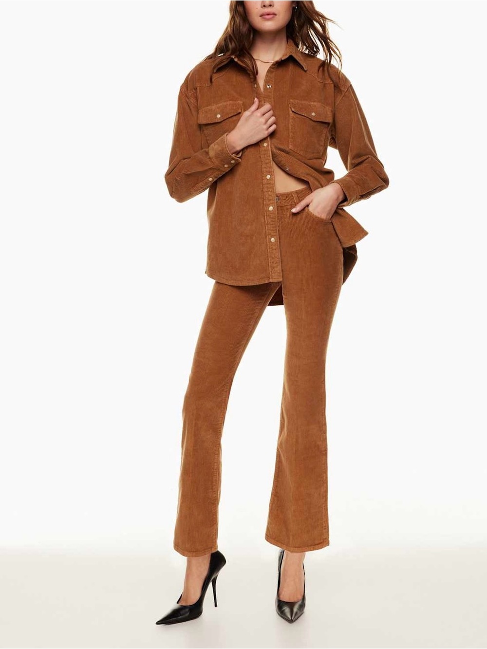 Aritzia | Denim Forum the Bettie high rise flare 30L corduroy pants